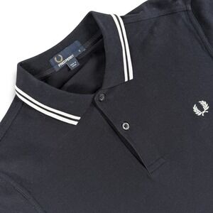 Fred Perry Polo Shirt Mens S Black Twin Tipped M3600 Short Sleeve Pique Fabric